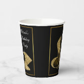 Gouden Hoge hiel schoen verjaardag partij papier k Papieren Bekers (Links)