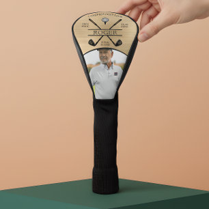 Gouden Hole In One Golfer Foto Golfheadcover