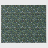 Gouden Holly en Winter gebladerte Cadeaupapier (Vlak)