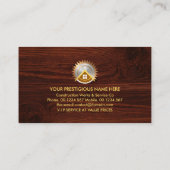 Gouden Home Handyman Gereedschap op Hout Visitekaartje (Achterkant)