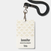 Gouden hommel met kroonpatroon badge (Voorzijde met lanyard)