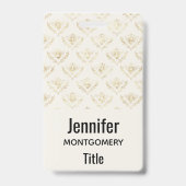 Gouden hommel met kroonpatroon badge (Achterkant)