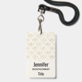 Gouden hommel met kroonpatroon badge (Achterkant met lanyard)