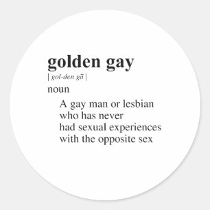 Gouden Homoseksueel Ronde Sticker