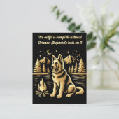 Gouden Hond bij het Kampvuur Briefkaart (Staand voorkant)