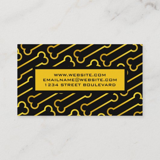 Gouden Hond Bot Patroon Visitekaartje (Achterkant)