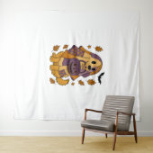 Gouden Hond Ghost Halloween Wandkleed (In Situ (horizontaal))