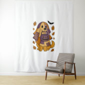 Gouden Hond Ghost Halloween Wandkleed (In situ)