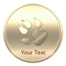 Gouden Hond Huisdier Print Aanpasbare Tekst