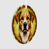 Gouden Hond Portret Luxe Ornament Esthetisch (voorkant)