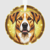 Gouden Hond Portret Luxe Ornament Esthetisch (achterkant)