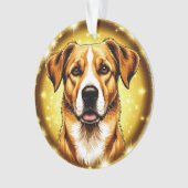 Gouden Hond Portret Luxe Ornament Esthetisch (voorkant)