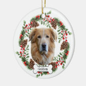 gouden hondehond keramisch ornament (Links)