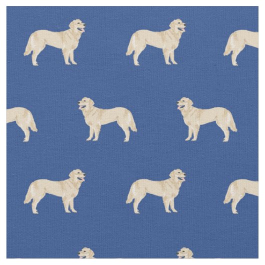gouden honden royal blue stof (Close Up)