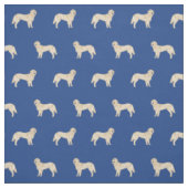 gouden honden royal blue stof (Swatch)