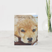 gouden hondenportret kaart (Voorkant)