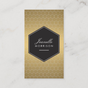 Gouden Honeycomb Glamoureus Beauty Visitekaartje