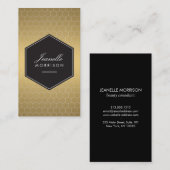 Gouden Honeycomb Glamoureus Beauty Visitekaartje (Voorkant / Achterkant)