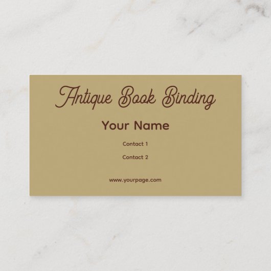 Gouden Honeysuckles in lederen look Visitekaartje (Achterkant)