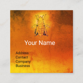 GOUDEN HONING BIJEN, BIJENHOUDERIJ, BIJENHOUDERIJ VIERKANTE VISITEKAARTJE