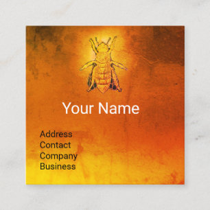 GOUDEN HONING BIJEN, BIJENHOUDERIJ, BIJENHOUDERIJ  VIERKANTE VISITEKAARTJE