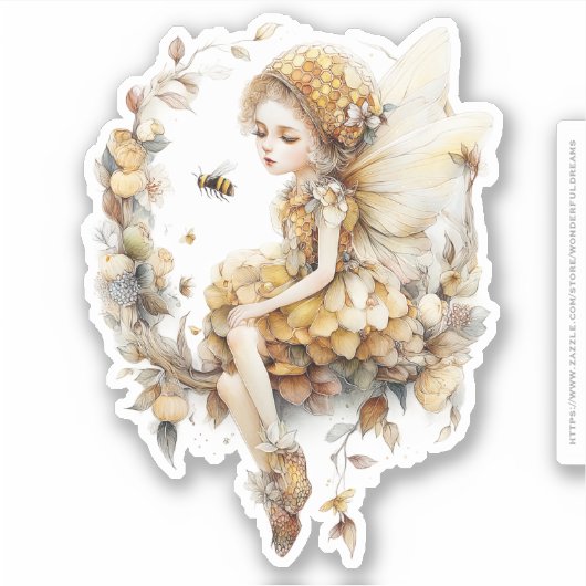Gouden Honing Feeënwereld – 2b Het Ontwaken Sticker (Voorkant)