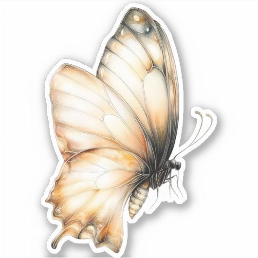 Gouden Honing Feeënwereld – Vlinders Sticker (Voorkant)