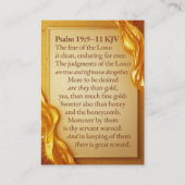 gouden honing | Psalm 19:9-11 KJV Kaart Doos Visitekaartje (Achterkant)
