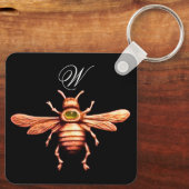 GOUDEN HONINGBIJ MONOGRAM SLEUTELHANGER (Achterkant)