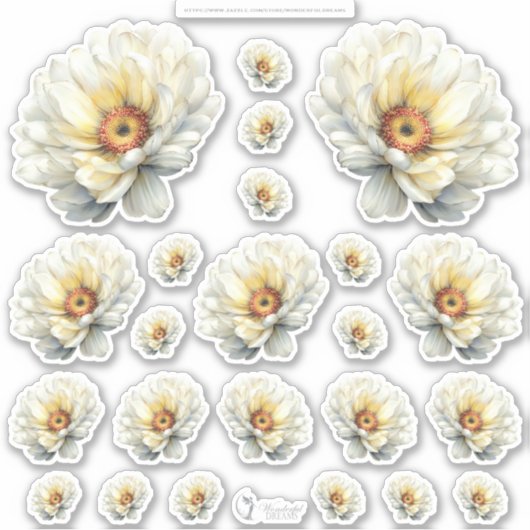 Gouden Honingfeeënwereld – 4a - Bloemenvel  Sticker (Voorkant)