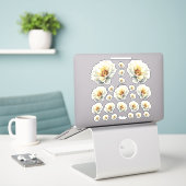Gouden Honingfeeënwereld – 4a - Bloemenvel  Sticker (Laptop op bureau)