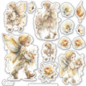 Gouden Honingfeeënwereld – 4b - Wandelende Feeën Sticker (Voorkant)