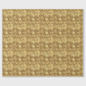Gouden Honingraat 3D Render Textuur Cadeaupapier (Vlak)