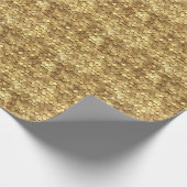 Gouden Honingraat 3D Render Textuur Cadeaupapier (Hoek)