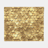 Gouden Honingraat 3D Render Textuur Fleece Deken (Voorkant (Horizontaal))