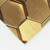 Gouden Honingraat 3D Render Textuur Fleece Deken (Hoek)