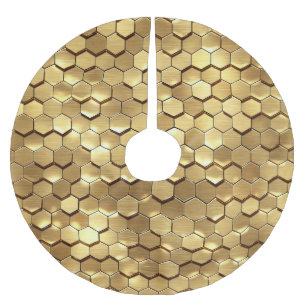 Gouden Honingraat 3D Render Textuur Kerstboom Rok