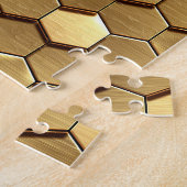 Gouden Honingraat 3D Render Textuur Legpuzzel (Zijkant)