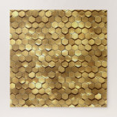 Gouden Honingraat 3D Render Textuur Legpuzzel (Verticaal)