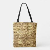 Gouden Honingraat 3D Render Textuur Tote Bag (Achterkant)