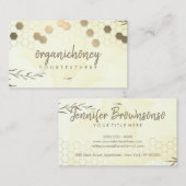 Gouden Honingraat bij boerderij bijenstal Visitekaartje (Voorkant / Achterkant)