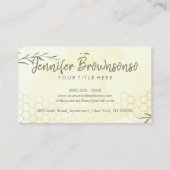 Gouden Honingraat bij boerderij bijenstal Visitekaartje (Achterkant)