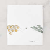 Gouden Honingraat Bijen Naam Plaatskaarten Plaatskaartje (Buitenkant ongevouwen)