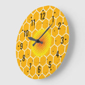 Gouden Honingraat Decor - Honingbij Grote Klok (Hoek)