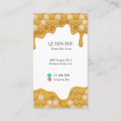 Gouden Honingraat Drip Frame Visitekaartje (Achterkant)