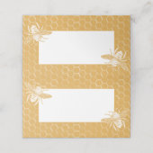 Gouden Honingraat en Bijen Plaatskaartje (Buitenkant ongevouwen)