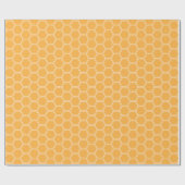 Gouden Honingraat Hexagon Patroon Cadeaupapier (Vlak)