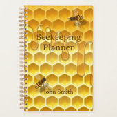 Gouden Honingraat & Honingbijen Douane 5.5"x 8.5" Planner (Voorkant)