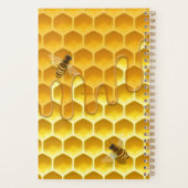 Gouden Honingraat & Honingbijen Douane 5.5"x 8.5" Planner (Achterkant)
