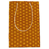 Gouden Honingraat Medium Cadeauzakje (Voorkant)